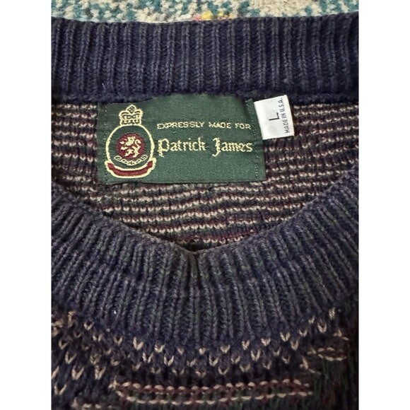 Vintage Patrick James Golfer Crewneck‎ Grandpa Sweater Size Large Made in USA - Picture 4 of 6